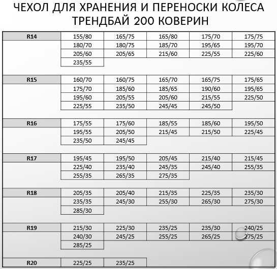 Чехол для хранения и переноски колеса ТрендБай 200 Коверин синий