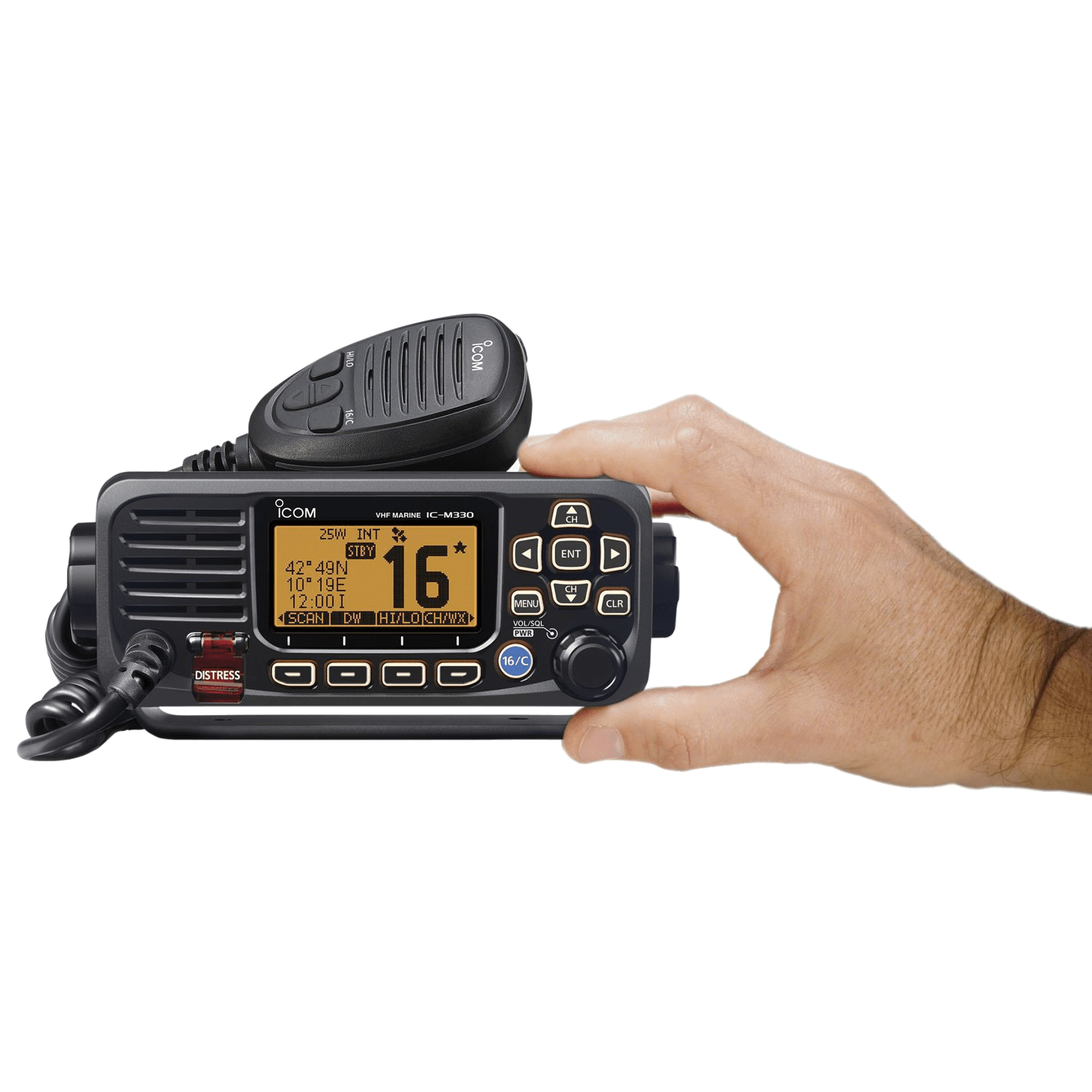 Бортова радіостанція морського діапазону Icom IC-M330GE Black