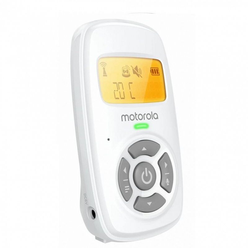 Motorola MBP24 Audio Baby Monitor with Room Temperature Display, High  Sensitivity Microphone and Two-Way Talk, White