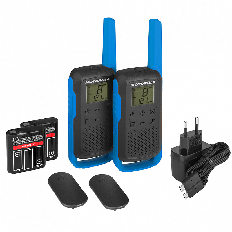 Комплект радіостанцій Motorola TALKABOUT T62 BLUE TWIN PACK&CHGR WE