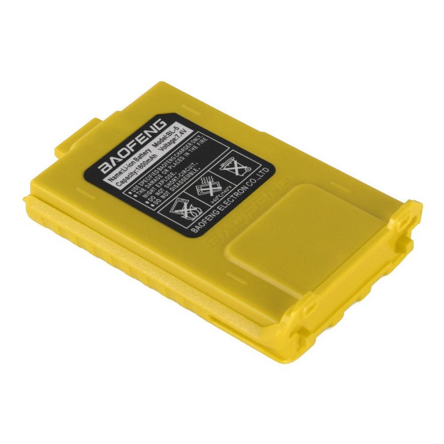 Li-ion Battery for Baofeng UV-5R 1800mAh Yellow
