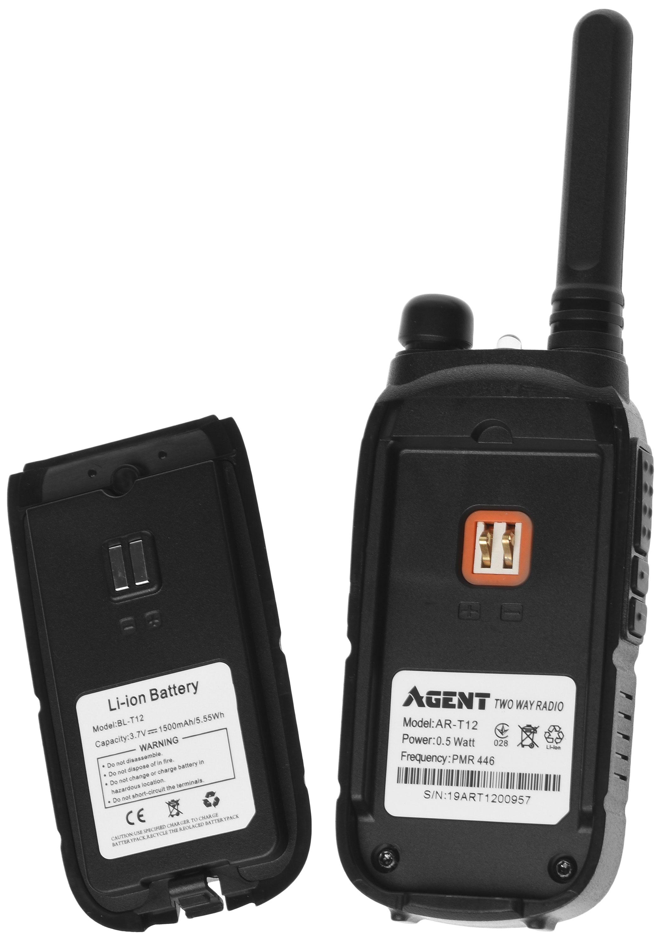 Портативна радіостанція AGENT AR-T12 Black