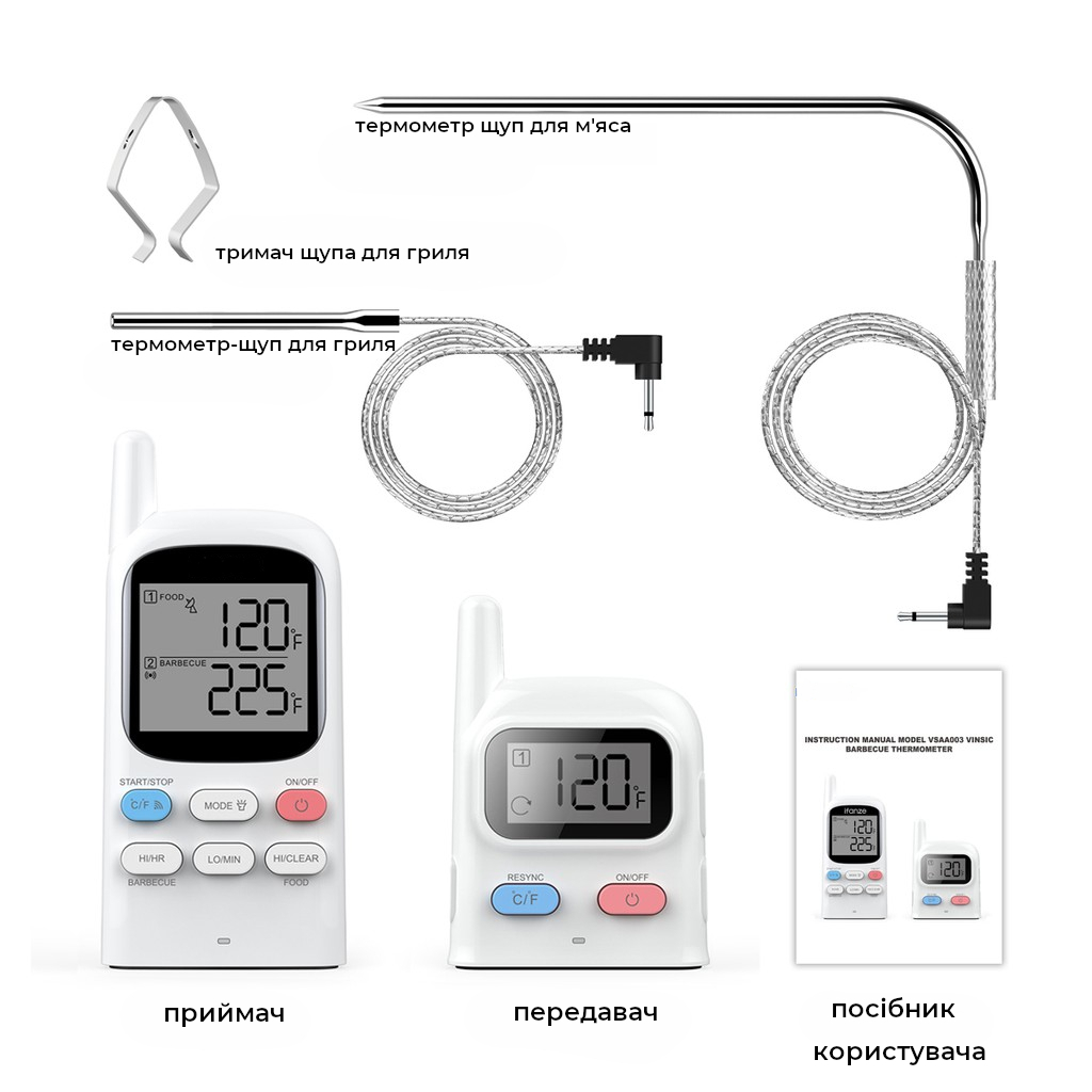 Беспроводной термометр для барбекю Vinsic VSAA003