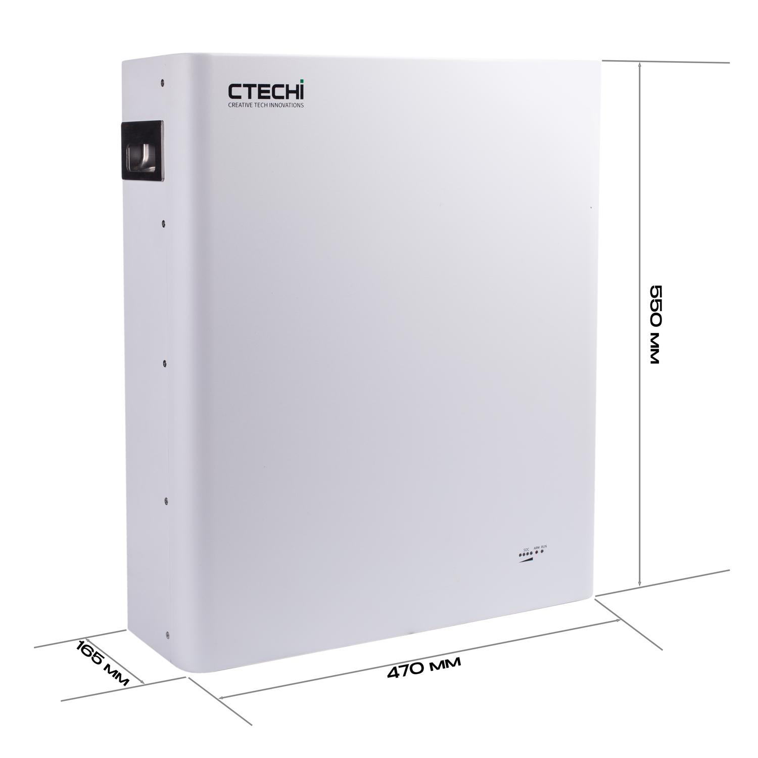 CTECHi 48V100Ah LiFePO4 5KWH High Capacity Wall-Mounted Module Storage Battery
