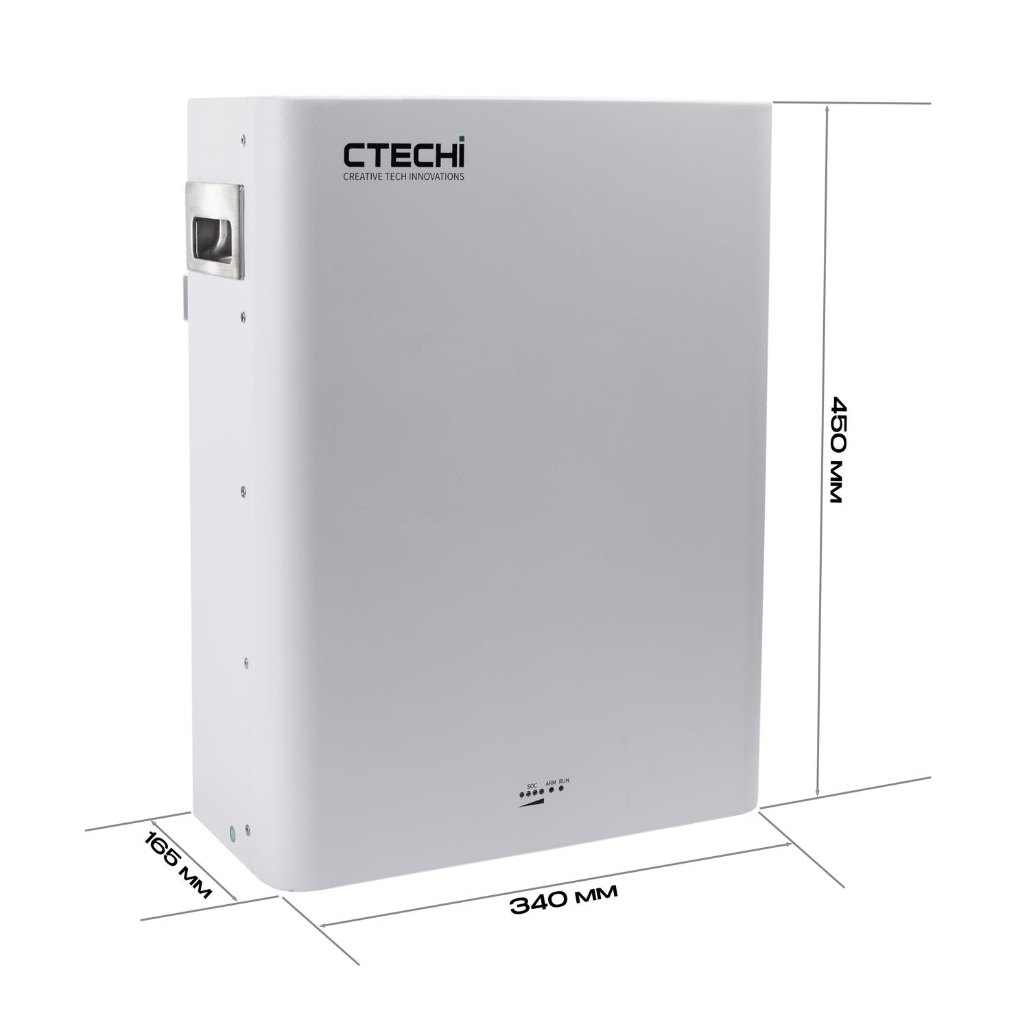 CTECHi 48V50Ah LiFePO4 2.4KWH High Capacity Wall-Mounted Module Storage Battery