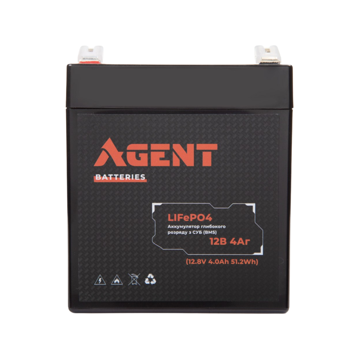 AGENT 12V 4Ah LiFePO4 Deep-cycle Battery