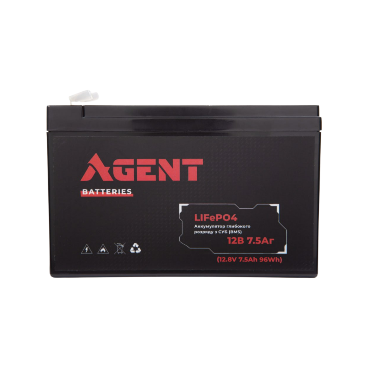 AGENT 12V 7.5Ah LiFePO4 Deep-cycle Battery