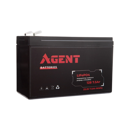 Аккумулятор глубокого разряда AGENT LiFePO4 12V 7.5Ah