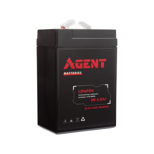 Аккумулятор глубокого разряда AGENT LiFePO4 6V 4.5Ah