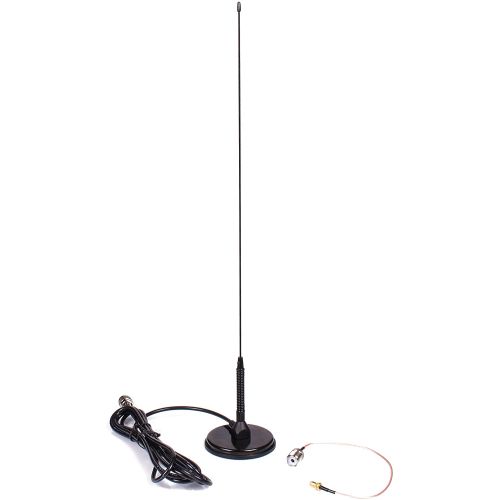 Антенна NAGOYA UT-72 PL-259 с переходником на портативную рацию SMA, 144/430MHz